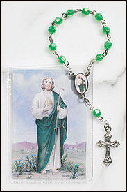 St. Jude One Decade Rosary with Prayer Card